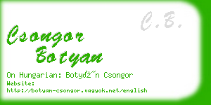 csongor botyan business card